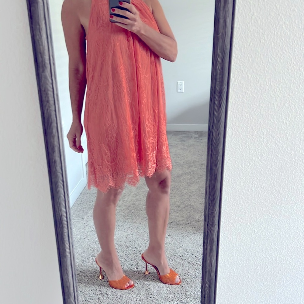 Brighten your Wardrobe: Stunning Orange Lace Dress